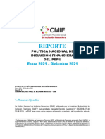 Reporte de Avances de La Pnif 2021