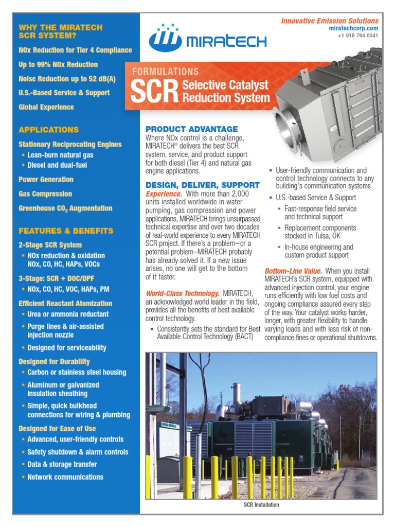 SCR Brochure - 2012 11 28 | PDF | Exhaust Gas | N Ox