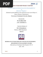 Vtu Mba Marketing Project Report