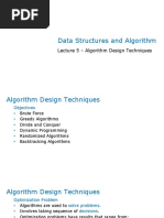 Lecture 5 - Algorithm Design Techniques