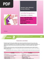 Actividad Integradora 1 Módulo 2 Conocerme A Mí Mismo Pdf