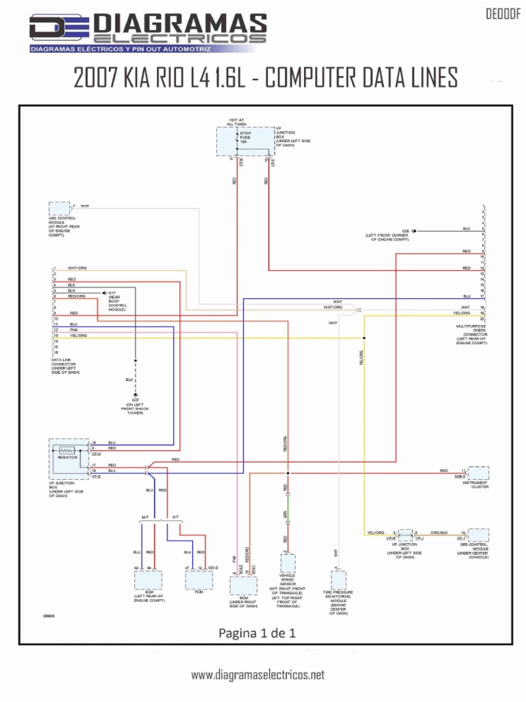 Diagramas Eléctricos KIA RIO 1.6L L4 2007 FREE | PDF