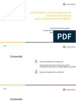 Como Llevar A Cabo Un Ejercicio de Formalizacion Laboral para La Administracion Publica