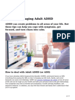 Tips For Managing Adult ADHD