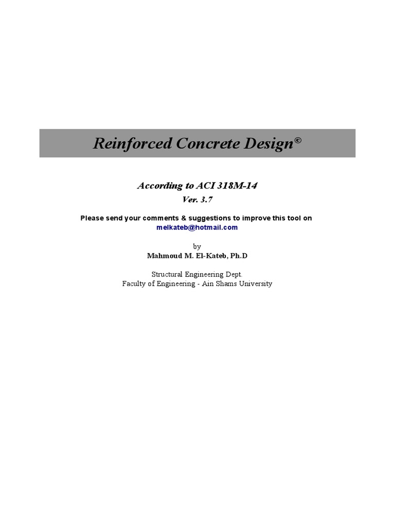 Rc design aci318m 14 v3 7 pdf