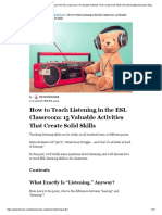 How To Teach Listening in The ESL