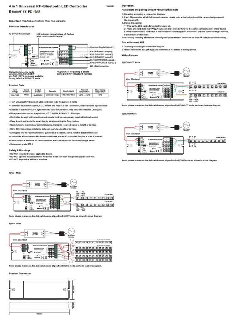 Controlling LED Lights Through RF and Bluetooth A Guide to Pairing