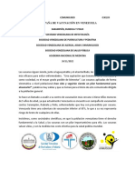 Comunicado sobre la campaña de vacunación de sarampión, rubeola y polio en Venezuela