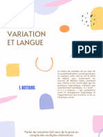 2 - Variation Et Langue - Sociolinguistique
