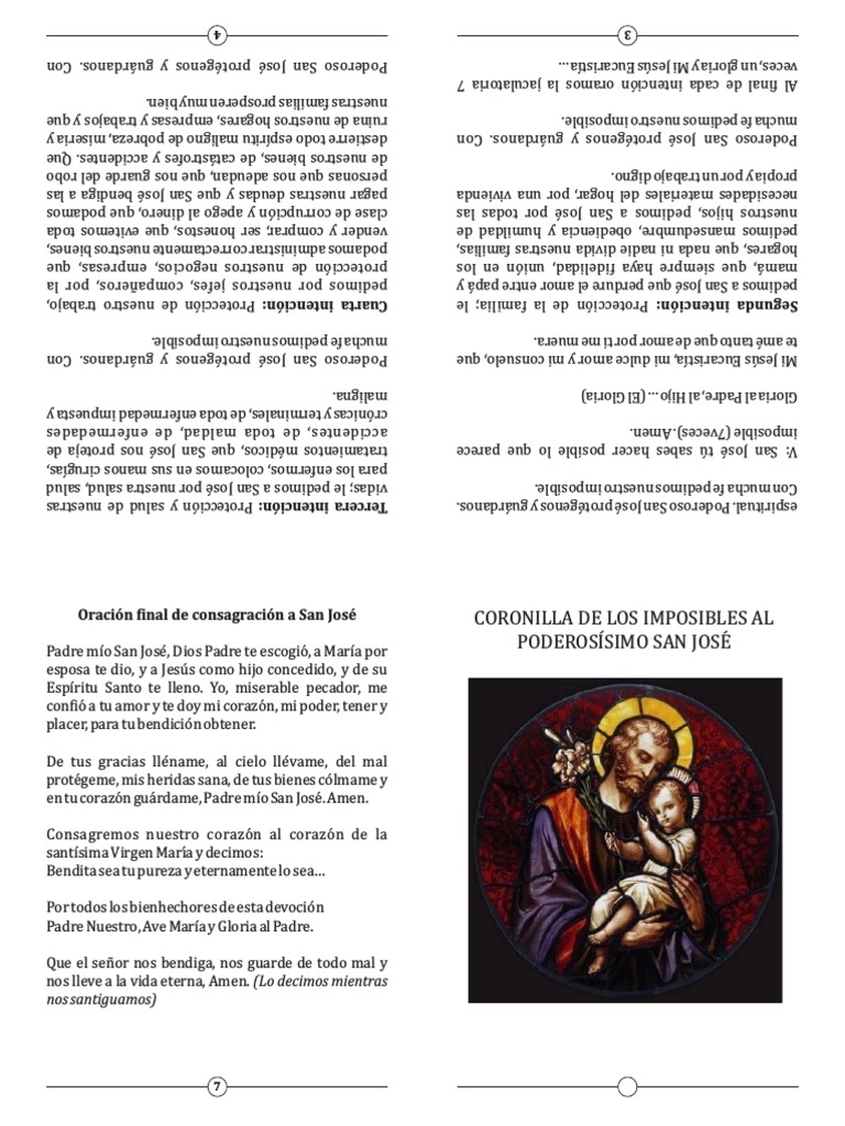 Coronilla de los Imposibles a San José | PDF