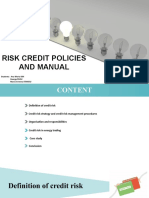 RISK CREDIT POLICIES AND MANUAL