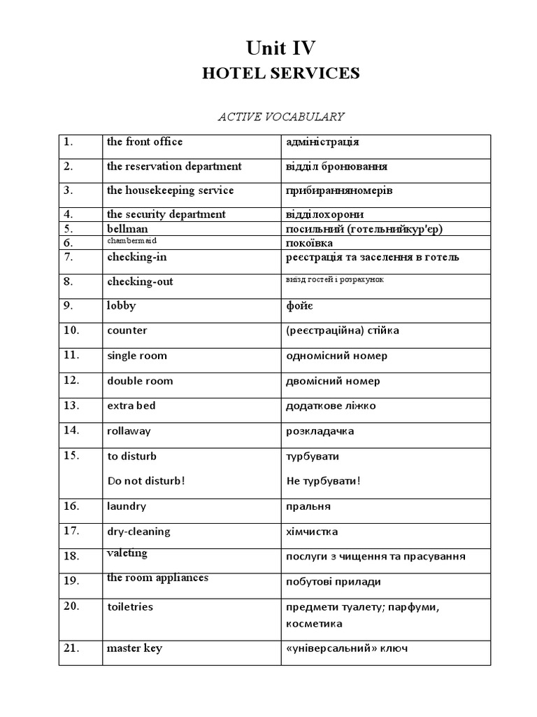 Topic. 5. The Front Office PDF