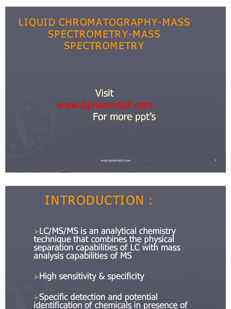 Liquid Chromatography Mass Spectro | PDF