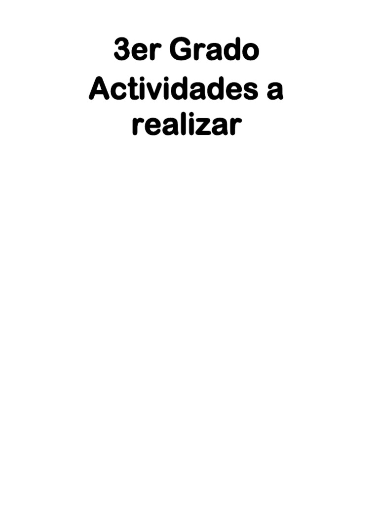 Actividades de Aprendizaje 3er Grado | PDF | Canciones | Respiración