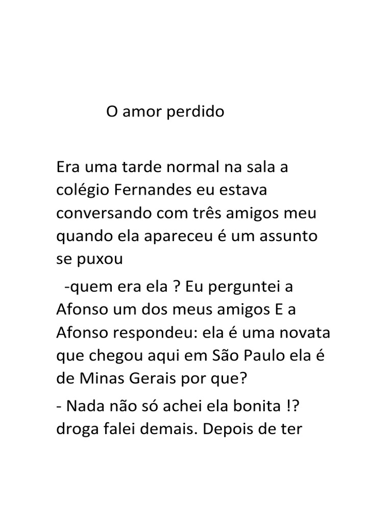 O Amor Perdido | PDF | Amor