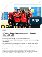 BP Vann Första Kvalmatchen Mot Uppsala Efter Självmål - SVT Sport