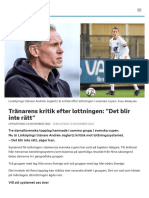 Tränarens Kritik Efter Lottningen: "Det Blir Inte Rätt" - SVT Sport