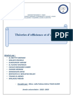 Résumé Théorie D'agence Et D'efficience