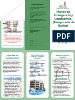 Planes de Emergencia y Contigencia (Temporada de Lluvias)