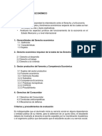 Temario criterios de evaluacion y bibliografia Derecho Económico