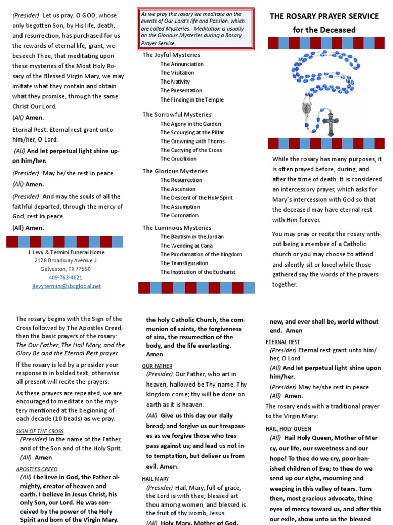 Rosary For Funeral | PDF