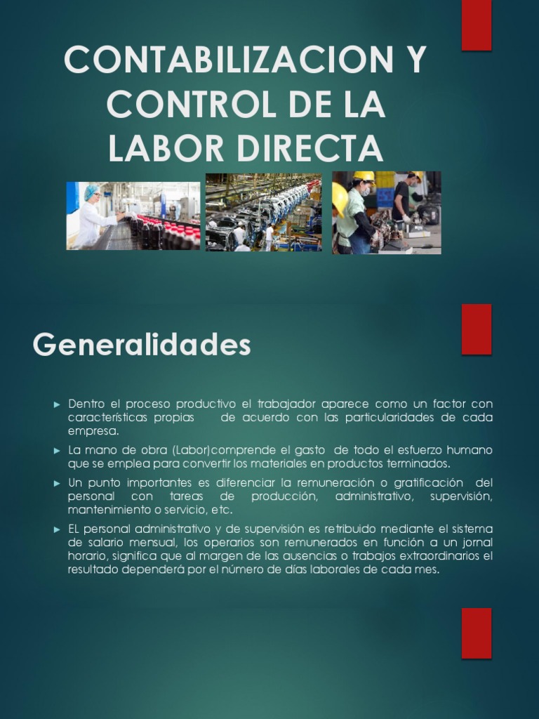 Adm. Costos y Presup. Tema Nº3 Labor Directa | PDF | Salario | Tiempo ...