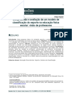 Compreensão e Avaliação de Um Modelo de Classificação Do Esporte Na Educação Física Escolar: Visão de Professores