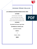Informe de Las Variables Macroeconómicas en El Perú