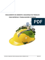 Regulamento de Ambiente E Segurança No Trabalho para Empresas E Trabalhadores Externos