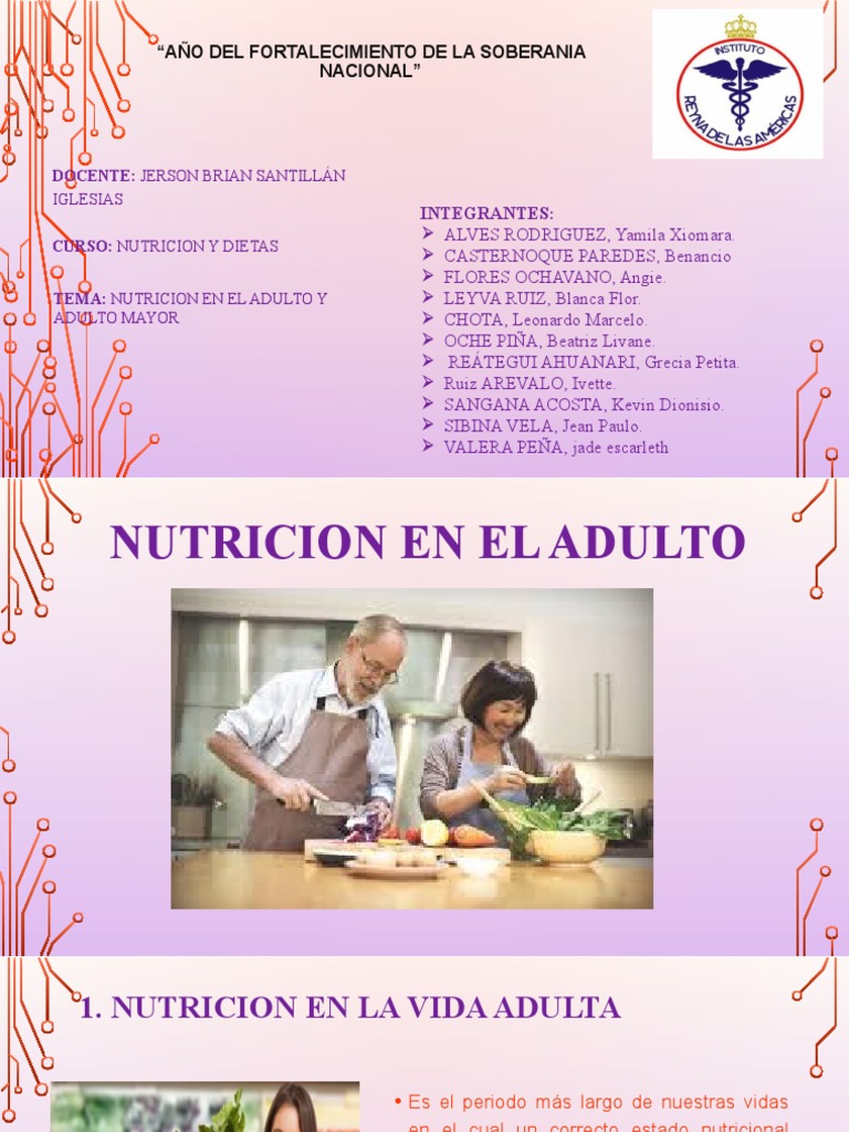 Adulto Mayor | PDF | Alimentos | Nutrición
