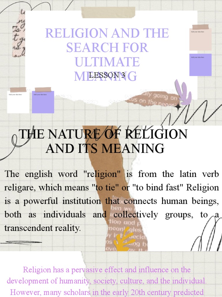 Religion's Role in Seeking Meaning | PDF | Christian Denomination ...