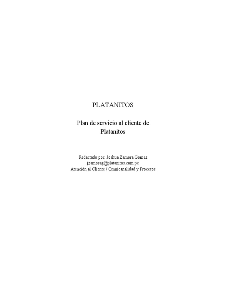social-media-customer-service-plan-template-platanitos-pdf-servicio