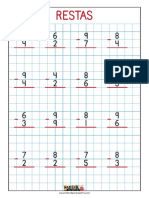 Ejercicios para Practicar La Resta