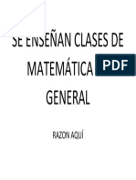 Se Enseñan Clases de Matemática en General