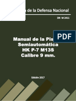 Manual de La Pistola Semiautomática HK P-7 M13S Cal. 9 MM