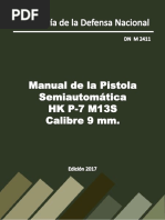Manual de La Pistola Semiautomática HK P-7 M13S Cal. 9 MM