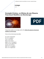 Exemplo Prático - Os Efeitos de Um Planeta Funcional Maléfico No Horóscopo - Astrologia