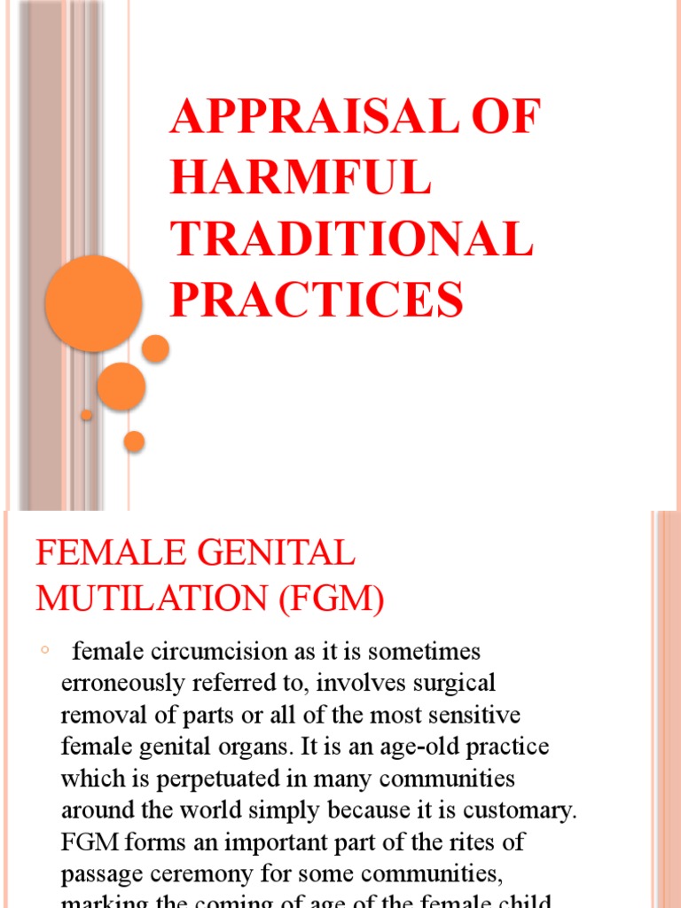 Appraisal of Harmful Traditional Practices PDF
