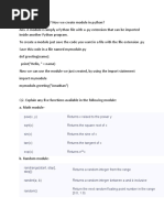 Viva Questions For Python Lab | PDF | Control Flow | Array Data Type