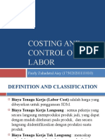 Costing and Control of Labor