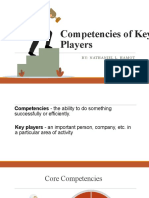 Competencies of Key Players