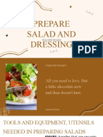 Prepare Salad and Dressing