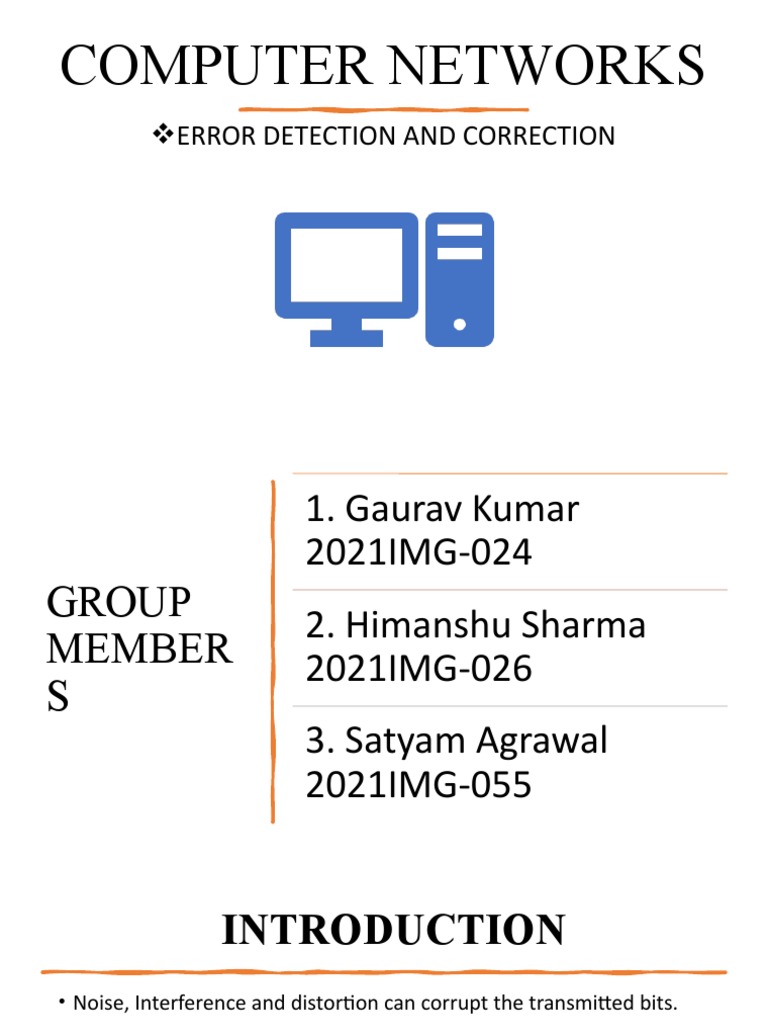 Error Detection and Correction: Computer Networks | PDF