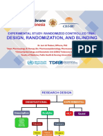 RCT DESIGN: RANDOMIZATION AND BLINDING