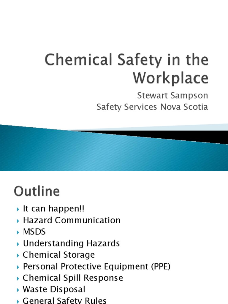 ChemicalSafety Awareness PDF Workplace Physical Sciences