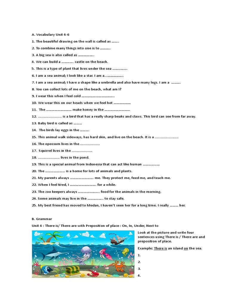 Grade 1 - English Review Unit 4-6 | PDF