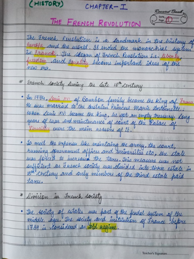 Notes French Revolution | PDF