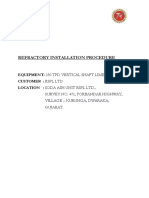 Refractory installation guide for lime kiln