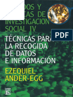 Ander Egg, E. (2003) - Métodos y Técnicas de Investigación Social IV. Biblioteca Rambell