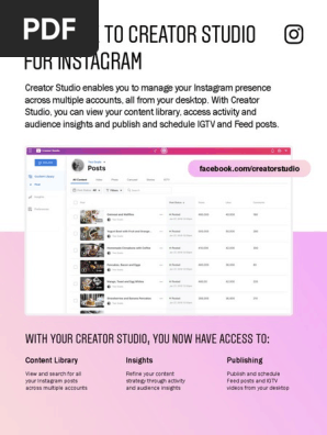 Creator Studio One Pager